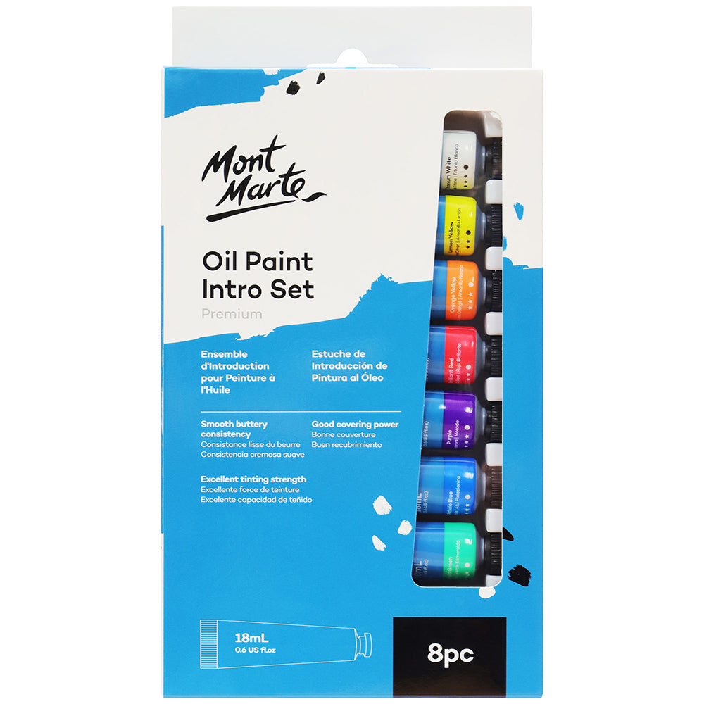 MONT MARTE Oil Paint Intro Set - 18ml each - 8pcs