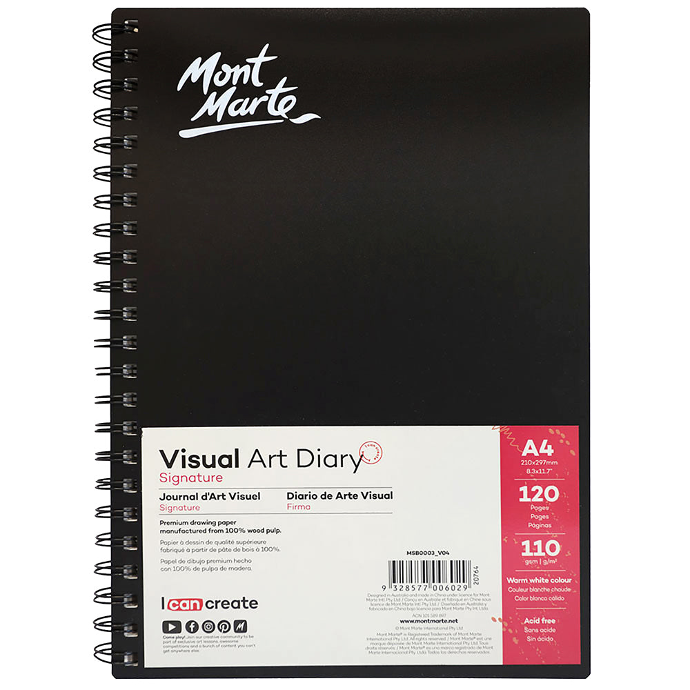 MONT MARTE Visual Art Diary 110gsm - 120 pages - A4