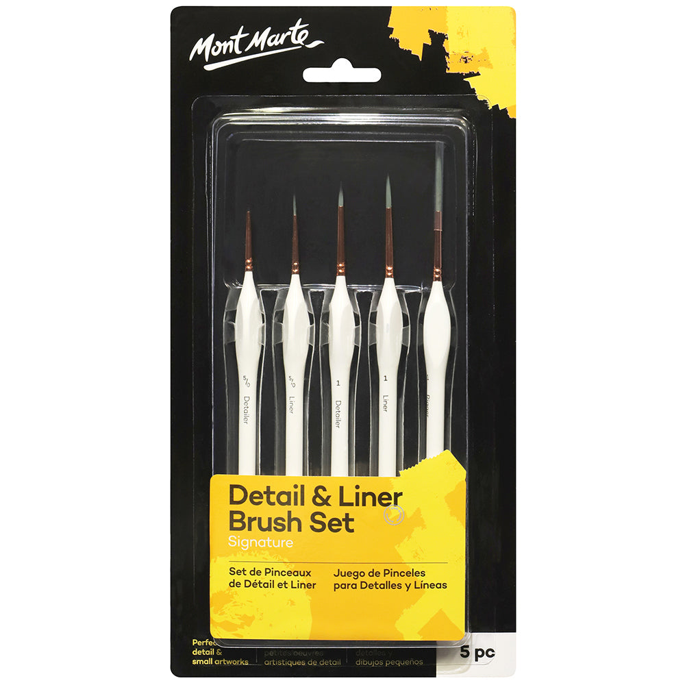 MONT MARTE Detail & Liner Brush Set - 5pcs