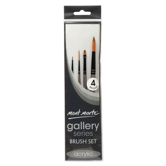 MONT MARTE Gallery Series Brush Set Acrylic - 4pcs