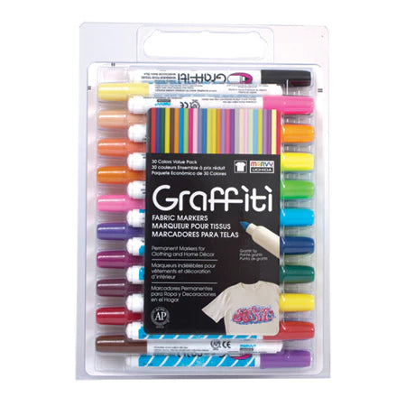 Set of permanent fabric markers