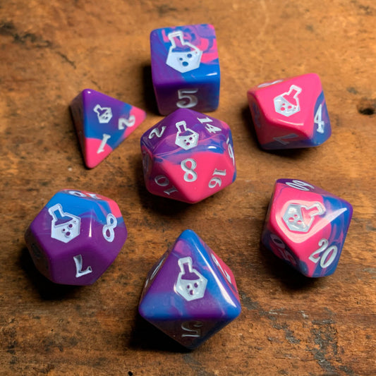 Thunder Clap Polydice Potions 7pc RPG Dice Set