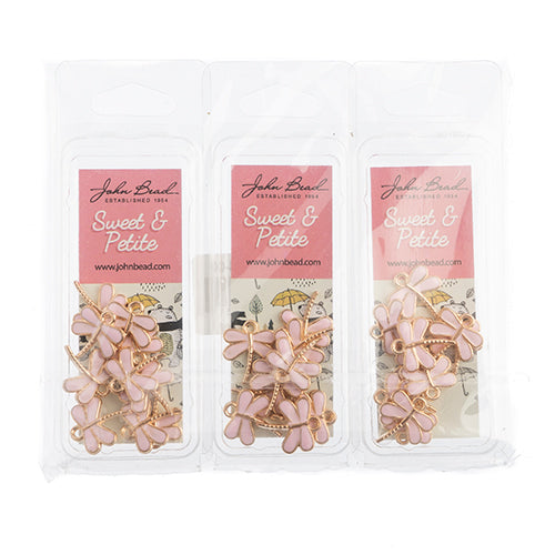 Sweet & Petite Charms 13x16mm Dragonfly Pink 10pcs