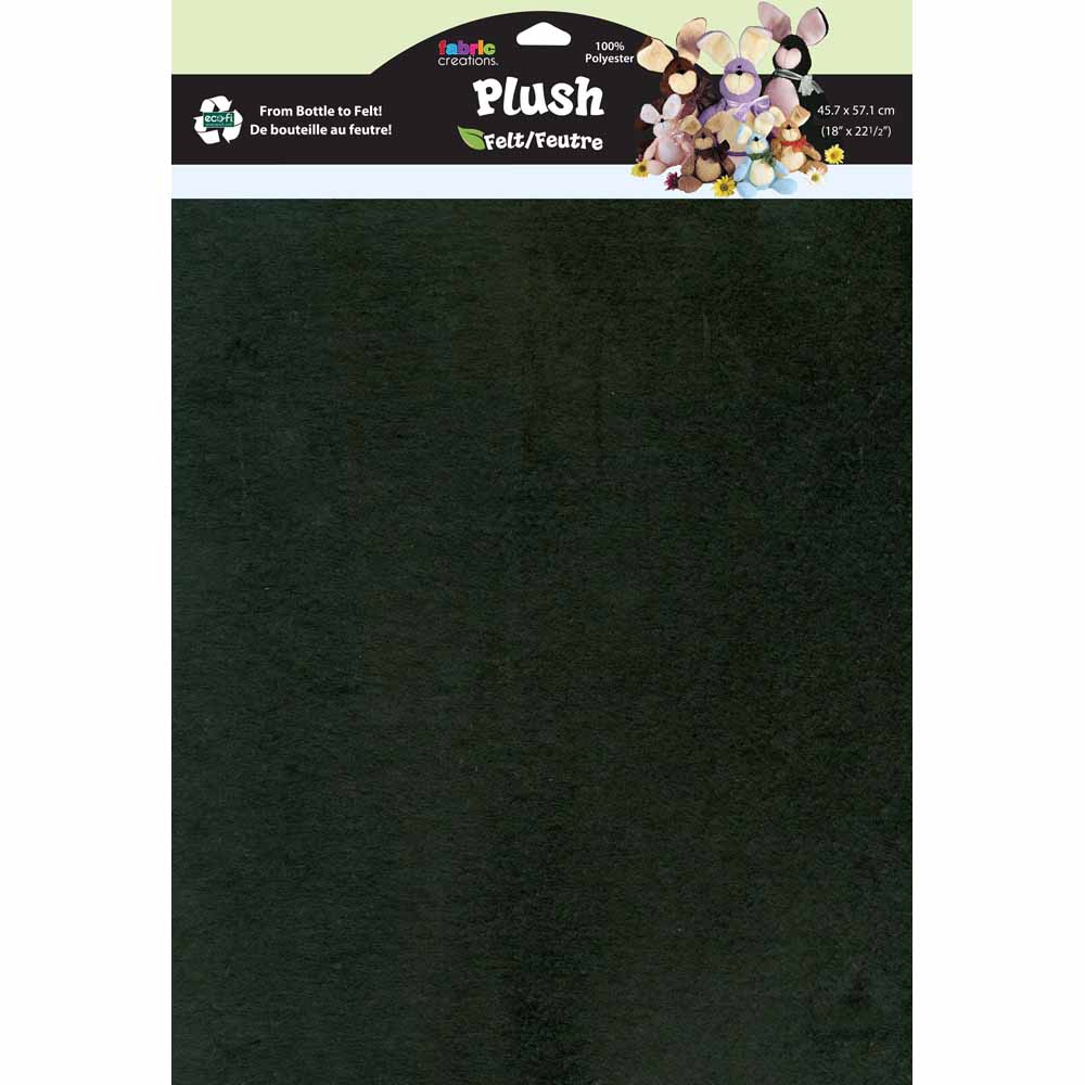 Plush Felt Square - 45.7 x 57cm (18″ x 22½″) - Black