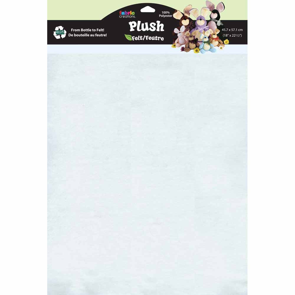 Plush Felt Square - 45.7 x 57cm (18″ x 22½″) - White