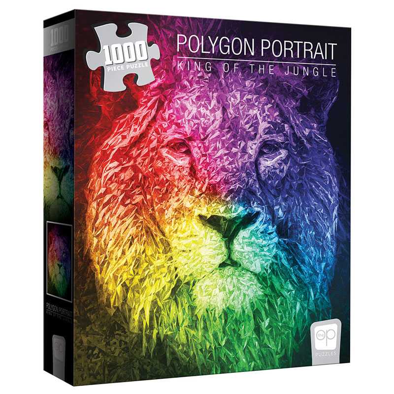 Polygon Portrait "King of the Jungle" 1000 Piece Puzzle