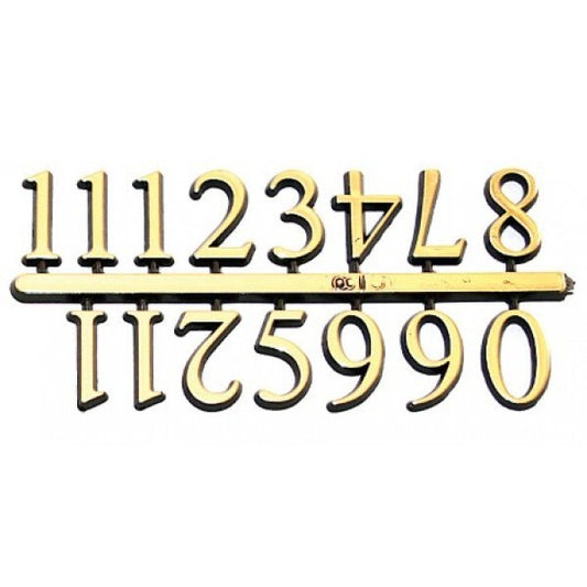 Clock Numerals - 1" Gold Arabic