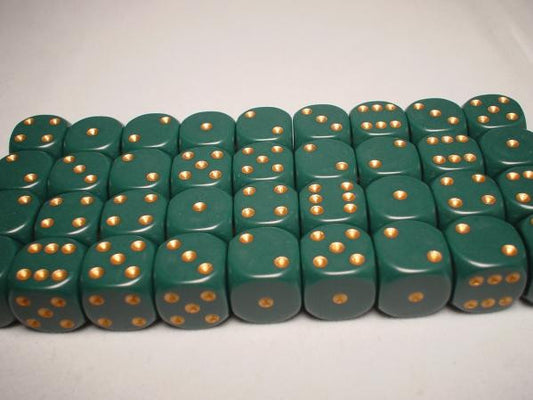 Chessex (25815): OPAQUE 36D6 DUSTY GREEN/COPPER 12MM