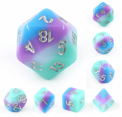 RAINBOW DASH RPG DICE SET