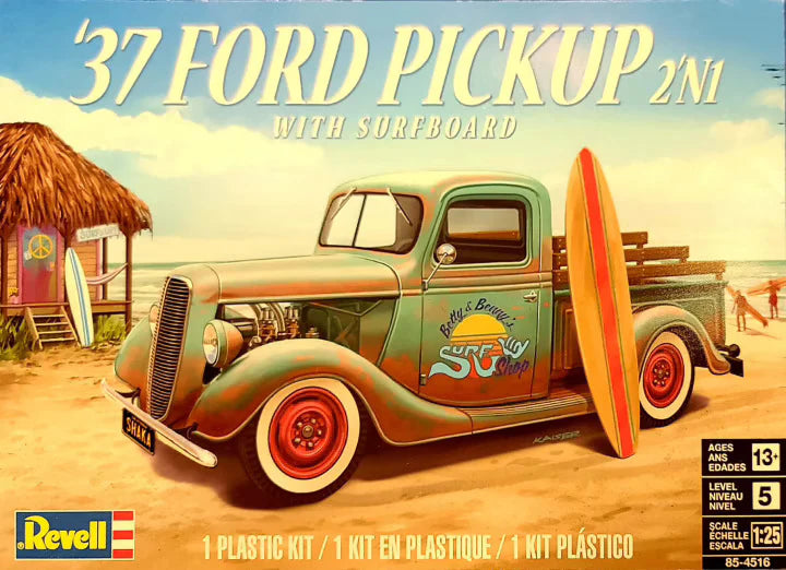 Revell 1/25 Ford Pickup 1937 w/ Surfboard 85-4516