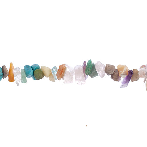 SEMI-PRECIOUS CHIPS MULTI 16in STRUNG