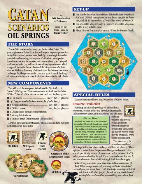 Catan Scenarios: Oil Springs