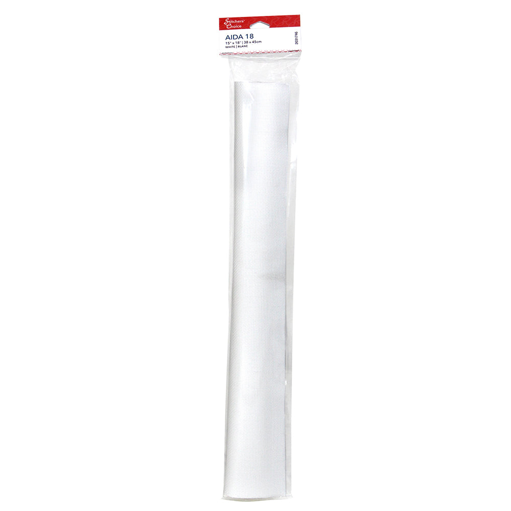 STITCHERS' CHOICE Cotton 18ct Aida 38.1 x 45.7 cm (15″ x 18″) - White
