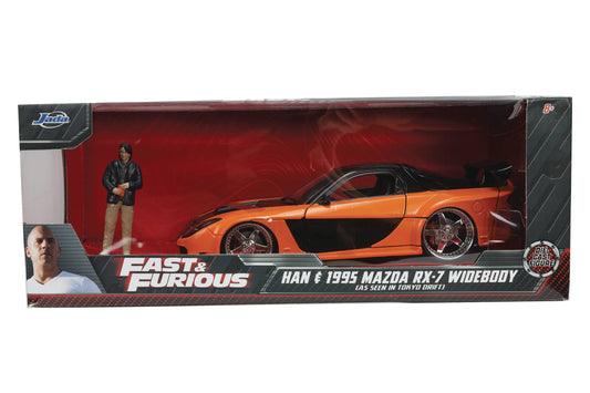 HOLLYWOOD RIDES FF MAZDA RX7 W/HAN FIG 1/24 DIE-CAST Vehicle