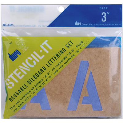 Stencil Kit Alphabet - 3" Tall