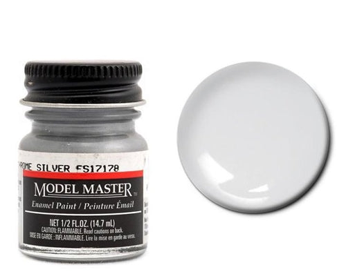 Model Master 1790 Chrome Silver Enamel Paint 14.7ml Jar