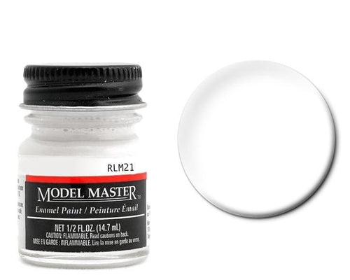 Testors Model Master 2143 Semi Gloss White RLM21 Enamel Paint, 0.5 OZ Bottle