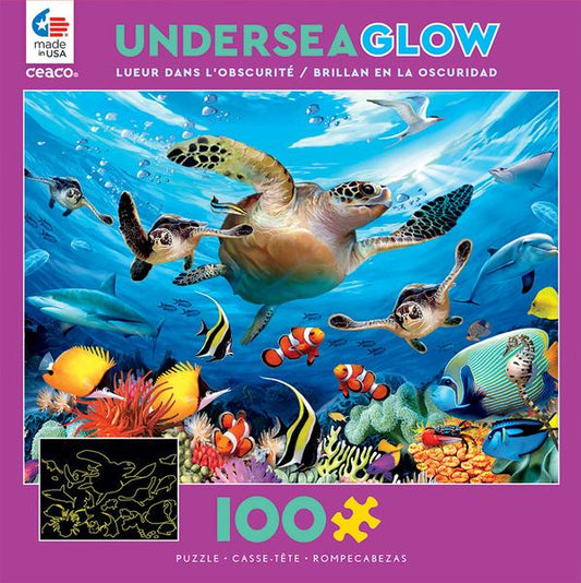 Ceaco UNDERSEA GLOW - JOURNEY OF THE SEA TURTLES - 100 PIECE PUZZLE