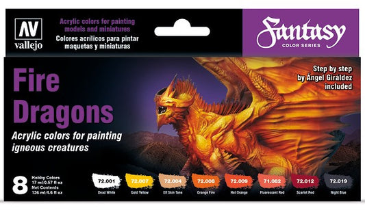 Vallejo Paint Set: 72.312 Fire Dragons