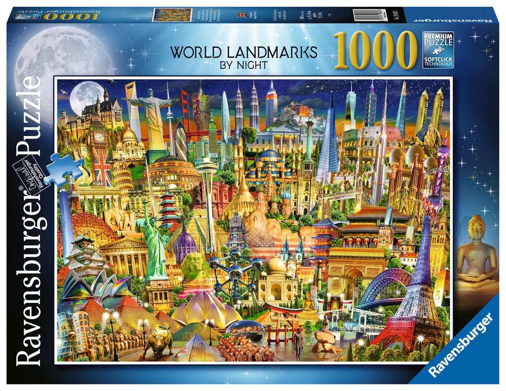 Ravensburger World Landmarks at Night 1000 piece Jigsaw Puzzle