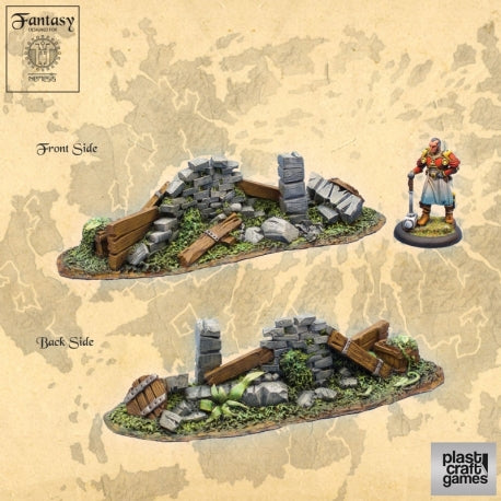 Plast Craft Games: Resin 28mm: ABANDONED BARRICADE