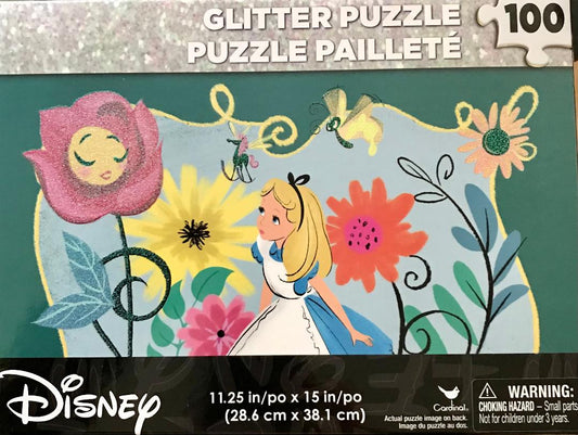 Alice in Wonderland 100pc Glitter Puzzle