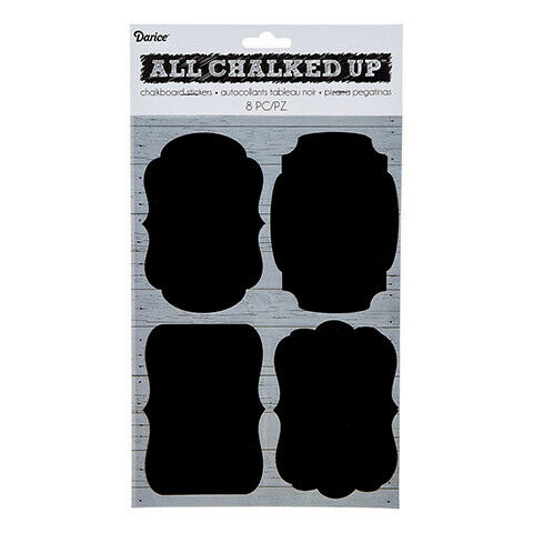 Darice All Chalked Up Chalkboard Stickers 8pc