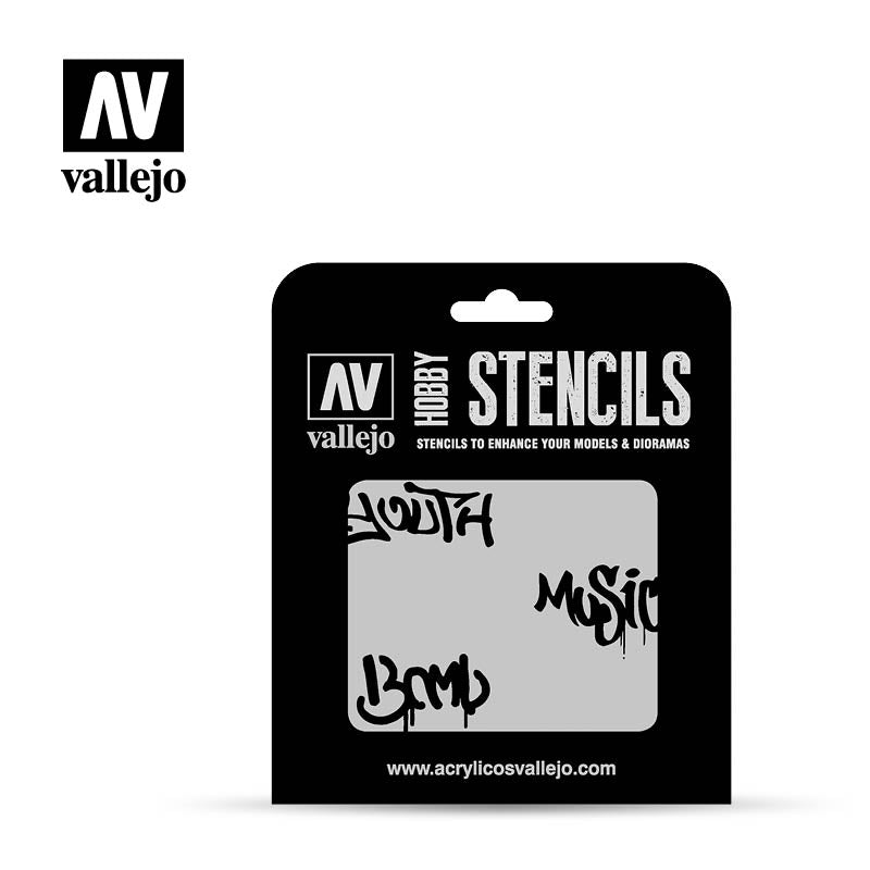 Vallejo Hobby Stencils  ST-LET003 Street Art Nº1