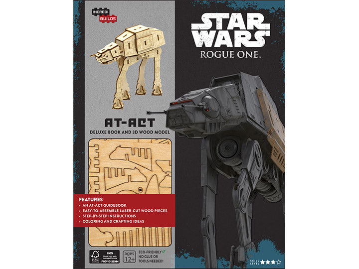Star Wars IncrediBuilds AT-ACT Deluxe Book & 3D Wood Model Kit