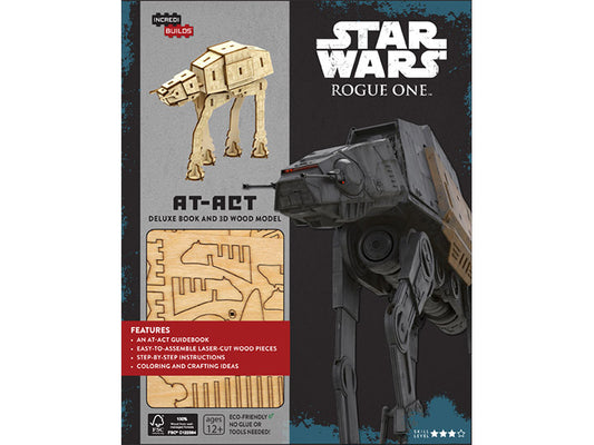 Star Wars IncrediBuilds AT-ACT Deluxe Book & 3D Wood Model Kit