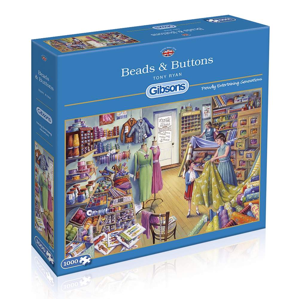 Gibsons Beads & Buttons Jigsaw Puzzles  1000 Pieces