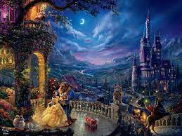 Ceaco Thomas Kinkade Ceaco Thomas Kinkade Disney Dreams - Beauty and The Beast in The Moonlight Puzzle, 300 Pieces