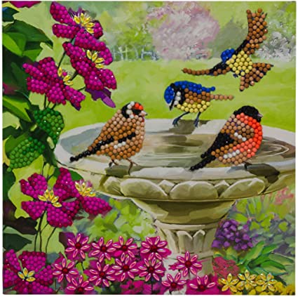 Craft Buddy DIY Crystal Diamond Painting Birthday Greeting Card Kit (Birds)