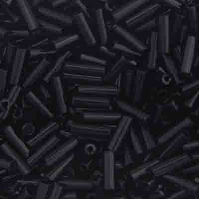 Opaque Black #3 Bugle Beads