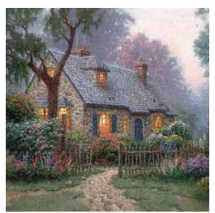 Craft Buddy Paint by Numbers Thomas Kinkade Foxglove Cottage Canvas Kit