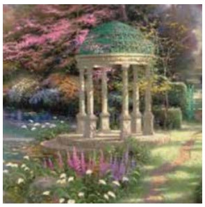 Craft Buddy Paint by Numbers Thomas Kinkade Garden of Prayer Canvas Kit
