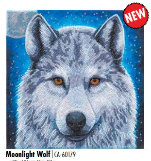 CAK-A169M Moonlight Wolf FRAMED CANVAS KIT