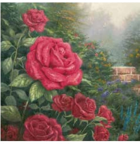 Craft Buddy Paint by Numbers Thomas Kinkade A Perfect Red Rose Canvas Kit
