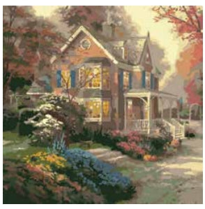 Craft Buddy Paint by Numbers Thomas Kinkade Victorian Autumn Canvas Kit