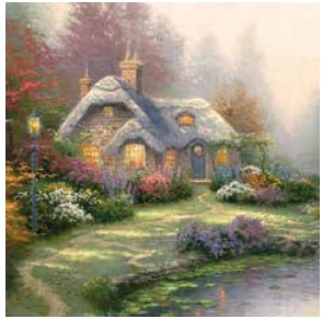 Craft Buddy Paint by Numbers Thomas Kinkade Everett's Cottage Canvas Kit