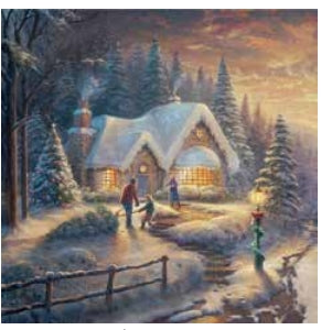 Craft Buddy Paint by Numbers Thomas Kinkade Cottage Christmas Canvas Kit