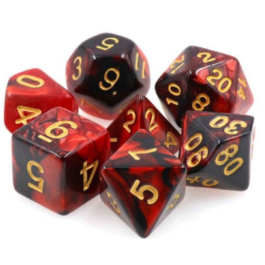 DRAGON'S DICE - 7CT Blood Pact - 16MM DICE SET