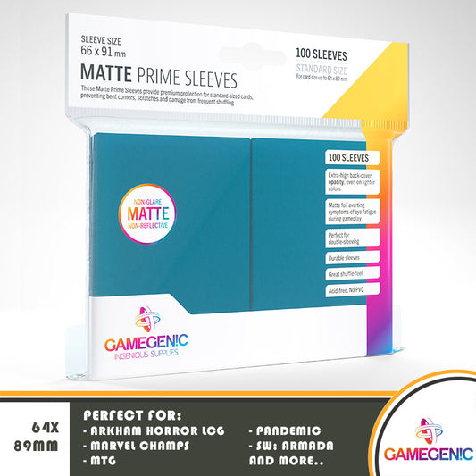 Blue 100ct Matte Prime Sleeves GG Standard Size