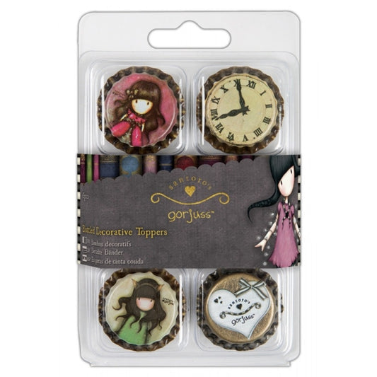 Santoro's Simply Gorjuss - Bottled Decorative Toppers, 6 pcs.