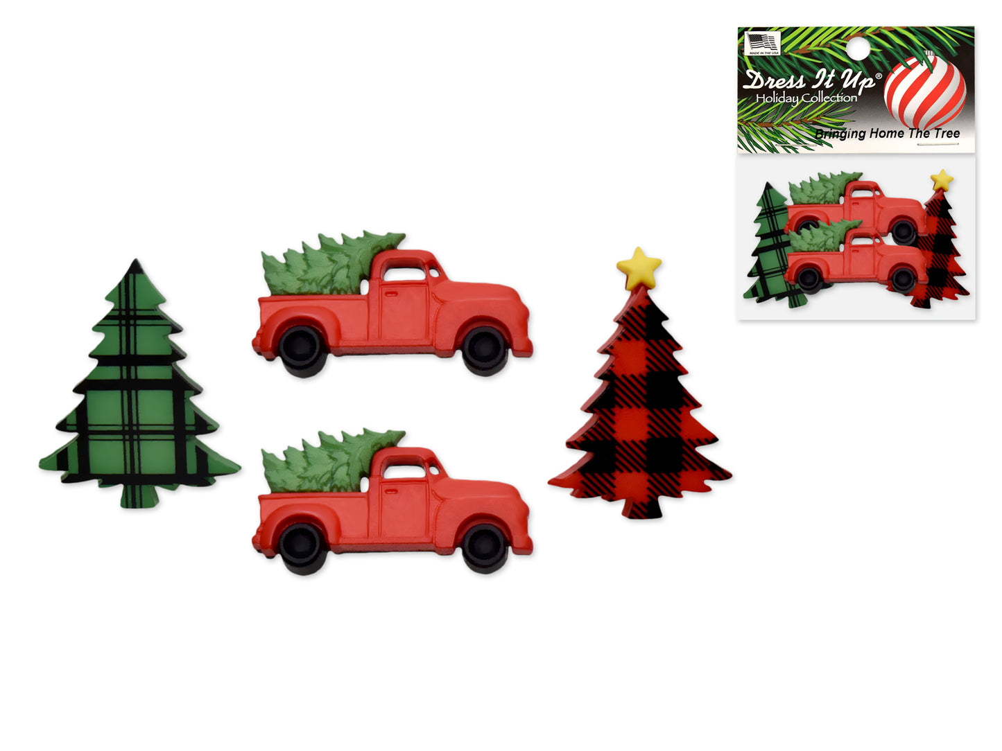Holiday Paper Craft: Seasonal Dress-It-Up Bits Painted Embellishments Bringing Home the Tree
