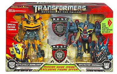 Transformers Revenge of the Fallen Battlefield Bumblebee vs Infiltration Soundwave