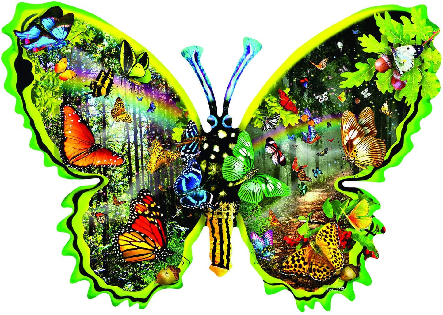 Butterfly Migration - 1000pc Shaped Jigsaw Puzzle By Sunsout