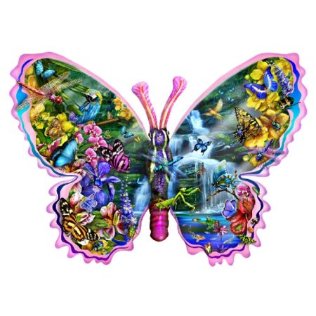 Butterfly Waterfall - 1000pc Shaped Jigsaw Puzzle By Sunsout