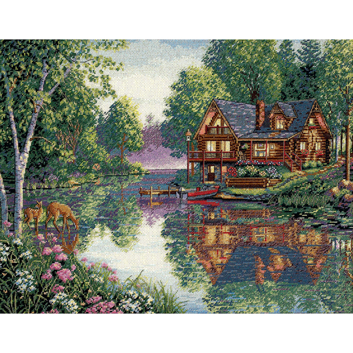 Dimensions  Counted Cross Stitch Kit Pattern: Gold Collection  - Cabin Fever