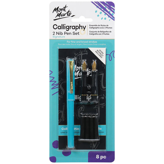 MONT MARTE Calligraphy 2 Nib Pen Set - 8pcs